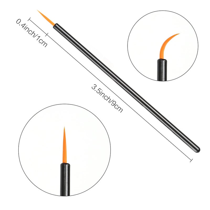 Akstore 200PCS Disposable Eyeline Mascara Brushes Eyelash Brush Wands Applicator Makeup Brush Tool Kits (Black 200PCS) - Image 2